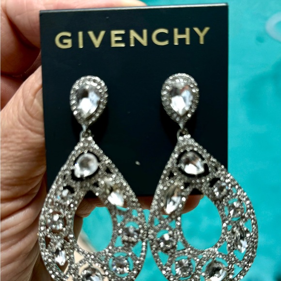 GIVENCHY Open Pear-Shape Rhinestone Drop earrings - Picture 8 of 9